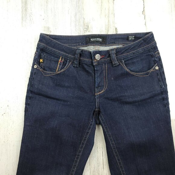 MEK DNM By Moscow Cigarette Bootcut Jeans Dark Wash Size 28x34 EUC - Picture 5 of 11